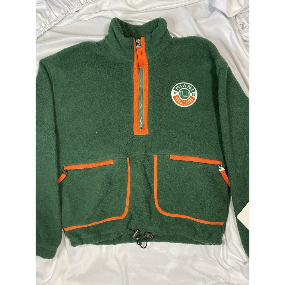 University Miami Hurricanes 1/4 Zip Pullover Long Sleeve Women's Size S. NCAA